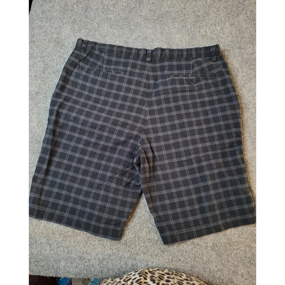 Banana Republic Shorts Mens 36 Blue Plaid Flat Front Chino 10